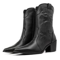 Bota Texana Bico Fino Feminina Salto Baixo Ziper Lateral Country Rodeio Barretos Festa de Peao Bota Texana Bico Fino Feminina Salto Baixo Ziper Lateral Country Rodeio Barretos Festa de Peao