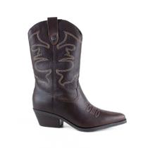 Bota Texana Bottero Feminina Couro Legítimo Western Original 347706 Tamanho:39Cor:PINHAO