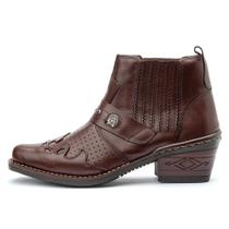 Bota Texana Butina Country Masculino Couro Legitimo Elástico