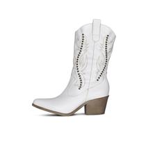 Bota Texana Cano Curto Branco