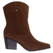 Bota Texana Cano Curto Feminina Via Marte 352.003 Camel