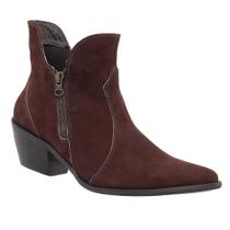 Bota Texana Cano Curto Feminina Vinho Cow Way 24525