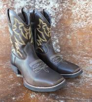 Bota Texana Cano Médio Bordado Dourado Bota Texana Cano Médio Bordado Dourado