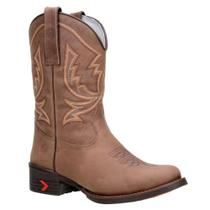 Bota Texana Capelli Boots Masculina Couro Cano Médio Bordada