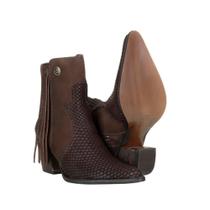 Bota Texana Capelli Couro Feminina Cano Médio Conforto