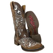 Bota Texana Country Feminina Goyazes Couro Dallas Fex Ref.233201-CF
