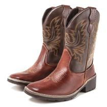 Bota Texana Country Masculina Cano Longo Marrom