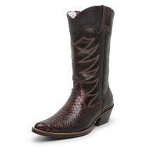 Bota Texana Country Masculina Escamada Cano Alto Cafe Bota Texana Country Masculina Escamada Cano Alto Cafe