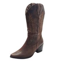Bota Texana Couro de Carneiro Telha Bota Texana Couro de Carneiro Telha