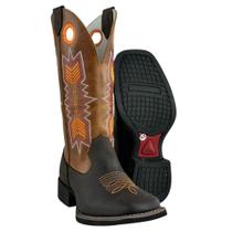 Bota Texana Feminina Big Bull Boots Couro Rústico Mostarda Cano Bordado E Florão Em Laranja E Branco Bota Texana Feminina Big Bull Boots Couro Rústico Mostarda Cano Bordado E Florão Em Laranja E Branco