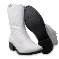 Bota Texana Feminina Branca Ana Castela Country Bota Texana Feminina Branca Ana Castela Country