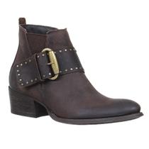 Bota Texana Feminina Cano Curto Couro Café Cow Way 26753 Bota Texana Feminina Cano Curto Couro Café Cow Way 26753