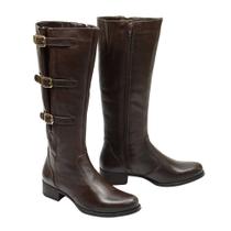 Bota Texana Feminina Cano Longo Couro Comfort