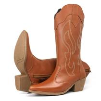 Bota texana feminina caramelo