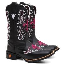 Bota Texana Feminina Country Em Couro Orquídea Rosa Ref. Orq-Rosa Bota Texana Feminina Country Em Couro Orquídea Rosa Ref. Orq-Rosa