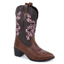 Bota Texana Feminina Couro Legítimo Bico Fino Bordada Bota Texana Feminina Couro Legítimo Bico Fino Bordada