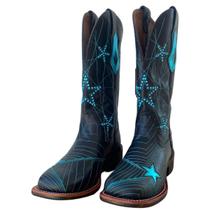 Bota Texana Feminina Goyazes Mustang Preta Estrela Bota Texana Feminina Goyazes Mustang Preta Estrela