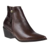 Bota Texana Feminina Marrom Bico Fino Via Art 24543