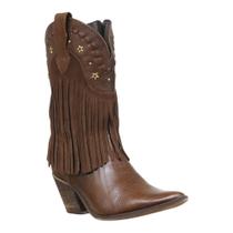 Bota Texana Feminina Marrom com Franjas Arara Brasil 39845 Bota Texana Feminina Marrom com Franjas Arara Brasil 39845