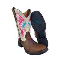 Bota Texana Feminina Moiadeiros Fóssil Tabaco - Ref. MDRS253