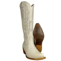 Bota Texana Feminina Vimar Boots Bico Fino Couro Milano Gelo Sola Luchese Natural Ref10239 Bota Texana Feminina Vimar Boots Bico Fino Couro Milano Gelo Sola Luchese Natural Ref10239