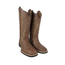 Bota Texana Feminina Vimar Boots Couro Marrom - Ref. 13174