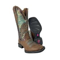 Bota Texana Feminina Vimar Fóssil Azul Castanho - Ref. 13200