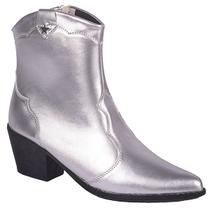 Bota Texana Feminina Western Bico Fino Salto Grosso
