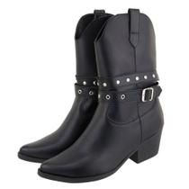 Bota Texana Feminina Western Cano Alto Zíper Lateral Bota Country Bota Texana Feminina Western Cano Alto Zíper Lateral Bota Country