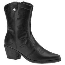 Bota Texana Feminina Western Salto Grosso Bico Fino Lazzlu Bota Texana Feminina Western Salto Grosso Bico Fino Lazzlu