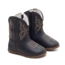 Bota Texana Infantil Bebê Bordada Macia e Confortável Solado Antiderrapante FARMFUN