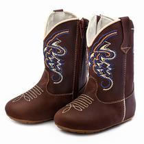 Bota Texana Infantil Bili Bilu Couro Fóssil Café 1321 Bota Texana Infantil Bili Bilu Couro Fóssil Café 1321