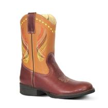 Bota Texana Infantil Couro Dallas Pinhao E Floater Tan - Silverado Botas