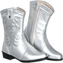 Bota Texana Infantil Menina Bico Moda Country Western Salto Baixo 3cm Confortável Elegante