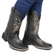 Bota Texana Masculina Bordada Couro Legítimo Country Rodeio Bota Texana Masculina Bordada Couro Legítimo Country Rodeio