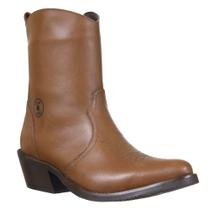 Bota Texana Masculina Cano Curto Bico Fino Marrom Cow Way 36925