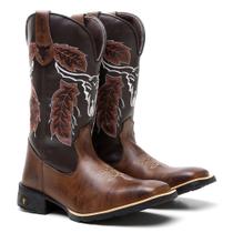 Bota Texana Masculina Country em Couro Cara de Boi Ref. CDB-M