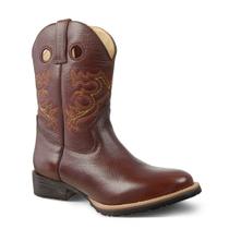 Bota Texana Masculina Couro Floater Chocolate - Silverado Botas