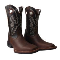 Bota Texana Masculina Durango Marrom Cano Preto