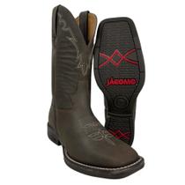 Bota Texana Masculina Jácomo Bico Quadrado Couro Crazy Havana Ref2391FXD