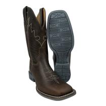 Bota Texana Masculina Jácomo Bico Quadrado Couro Fóssil Oil Café Ref. 3121UMG Bota Texana Masculina Jácomo Bico Quadrado Couro Fóssil Oil Café Ref. 3121UMG