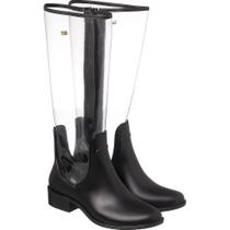 Bota Transparente Cano Longo Infantil Feminina World Colors Preta 037.012992 Bota Transparente Cano Longo Infantil Feminina World Colors Preta 037.012992