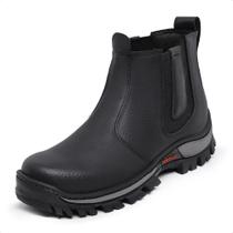 Bota Tratorada Adventure Botina Masculina Calce Facil Solado Borracha Costurado Absorve Impacto