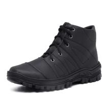 Bota Tratorada Adventure Masculina Espumada Cadarço Cano Medio Costuras Reforçadas