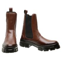 Bota Tratorada Chelsea Coturno Tratorado Salto Plataforma