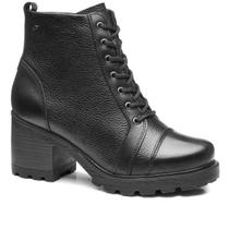 Bota Tratorada Pegada 281312-04 Feminina em Couro Preto