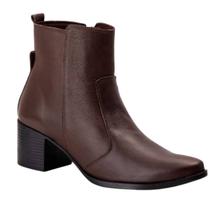 Bota Trilha da Lua Couro Cano Baixo - Feminino - Cafe - 38 Bota Trilha da Lua Couro Cano Baixo - Feminino - Cafe - 38
