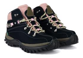 Bota Trilha Feminina Resistente Solado Colado e Costurado 100 Bota Trilha Feminina Resistente Solado Colado e Costurado 100