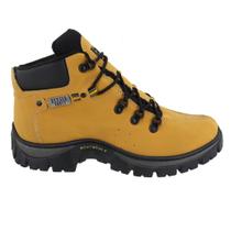 Bota Trilha Masculina Coturno Masculino Casual Amarelo Mostarda