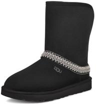 Bota UGG Classic Short Crescent Feminina Preta - Tamanho 6